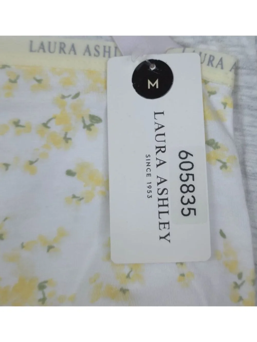 Laura Ashley Womens 5-Pack Tag-Free Medium Panties Briefs Cotton Spandex Yellow